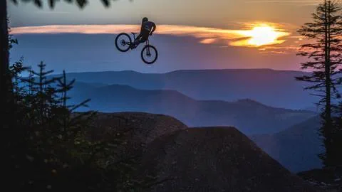 Biker at Sunset