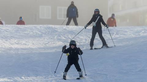 Child skiing