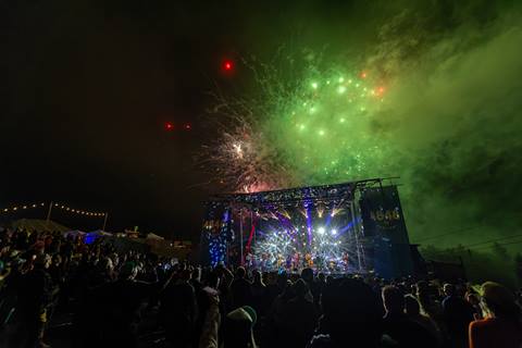 4848 Stage with Fireworks Overhead