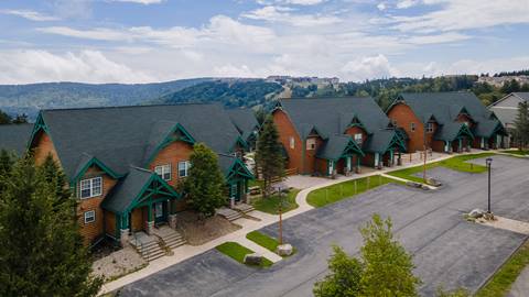Exterior of Camp Four vacation rental units at Snowshoe Mountain Resort