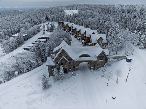 Sanctuary Exterior Winter Lodging