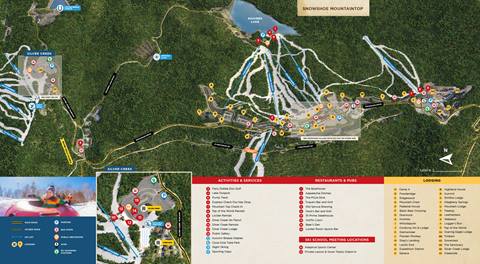 Mountaintop Map at Snowshoe Mountain