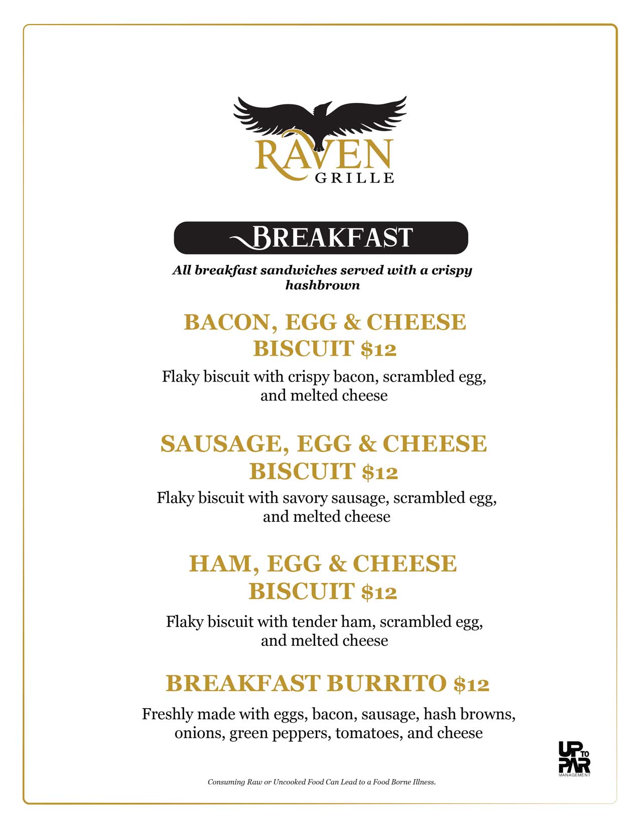 Raven Grill Breakfast Menu | Snowshoe Mountain