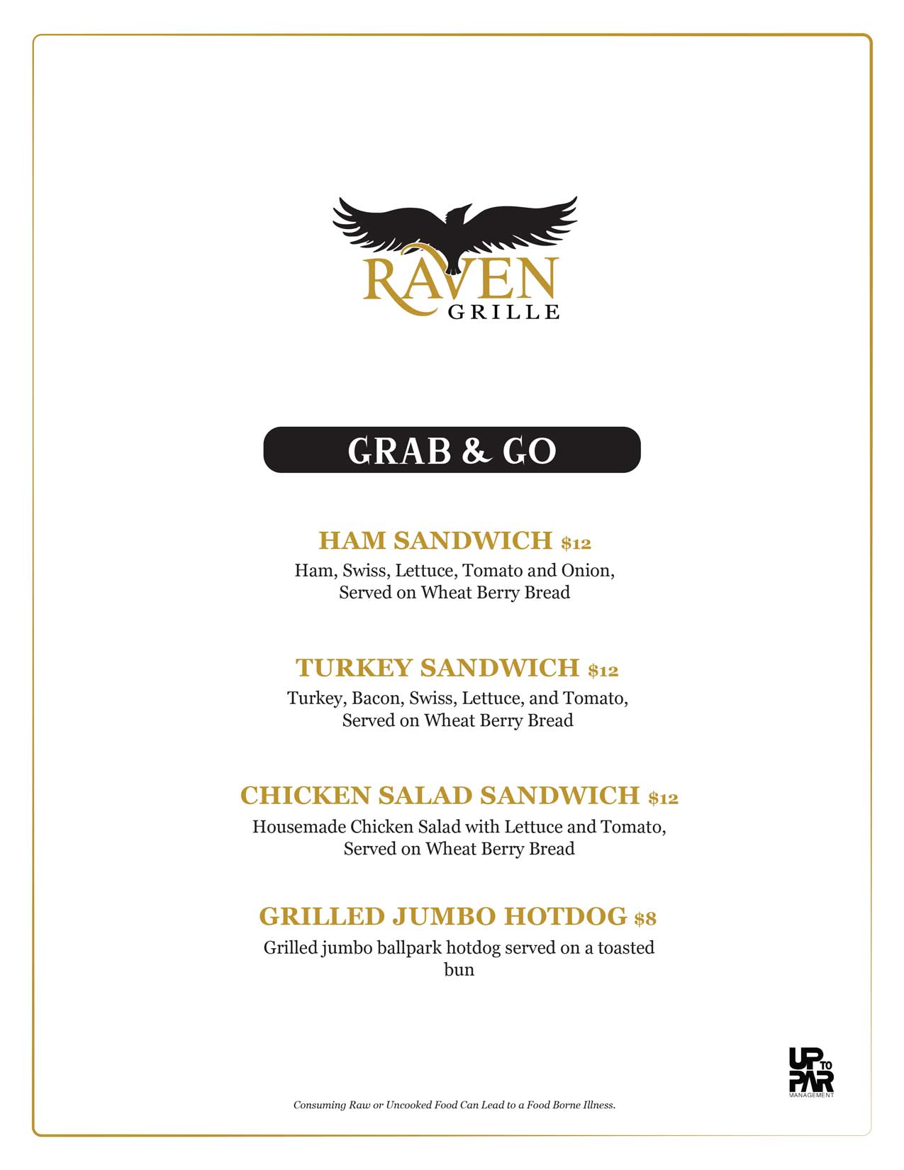 Raven Grill Grab and Go Menu | Snowshoe Mountain