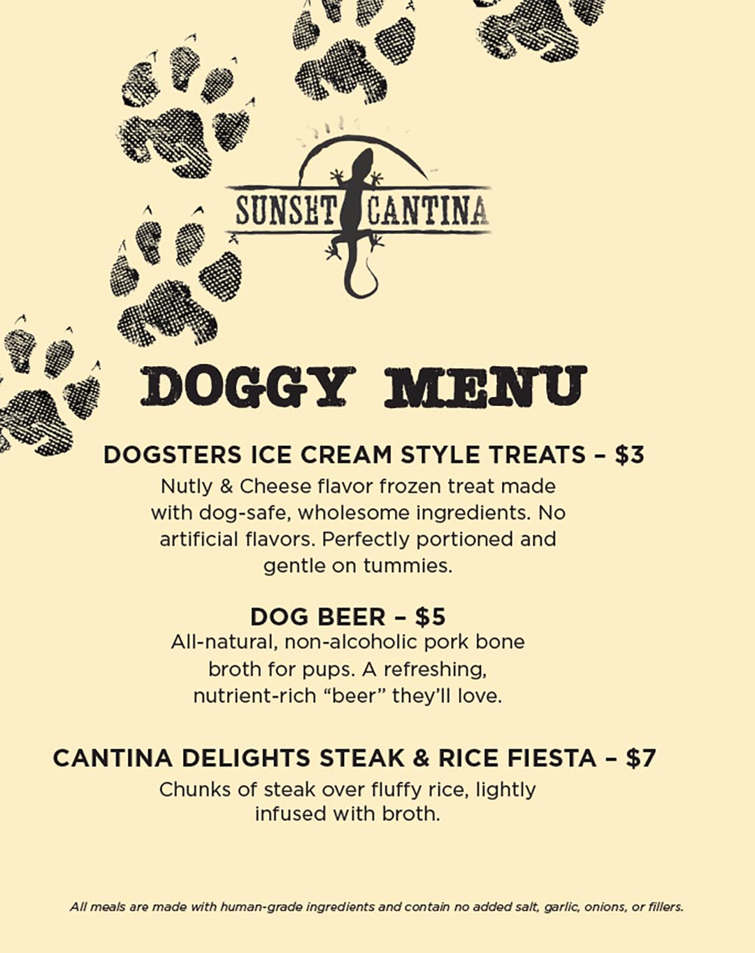 Dog Menu