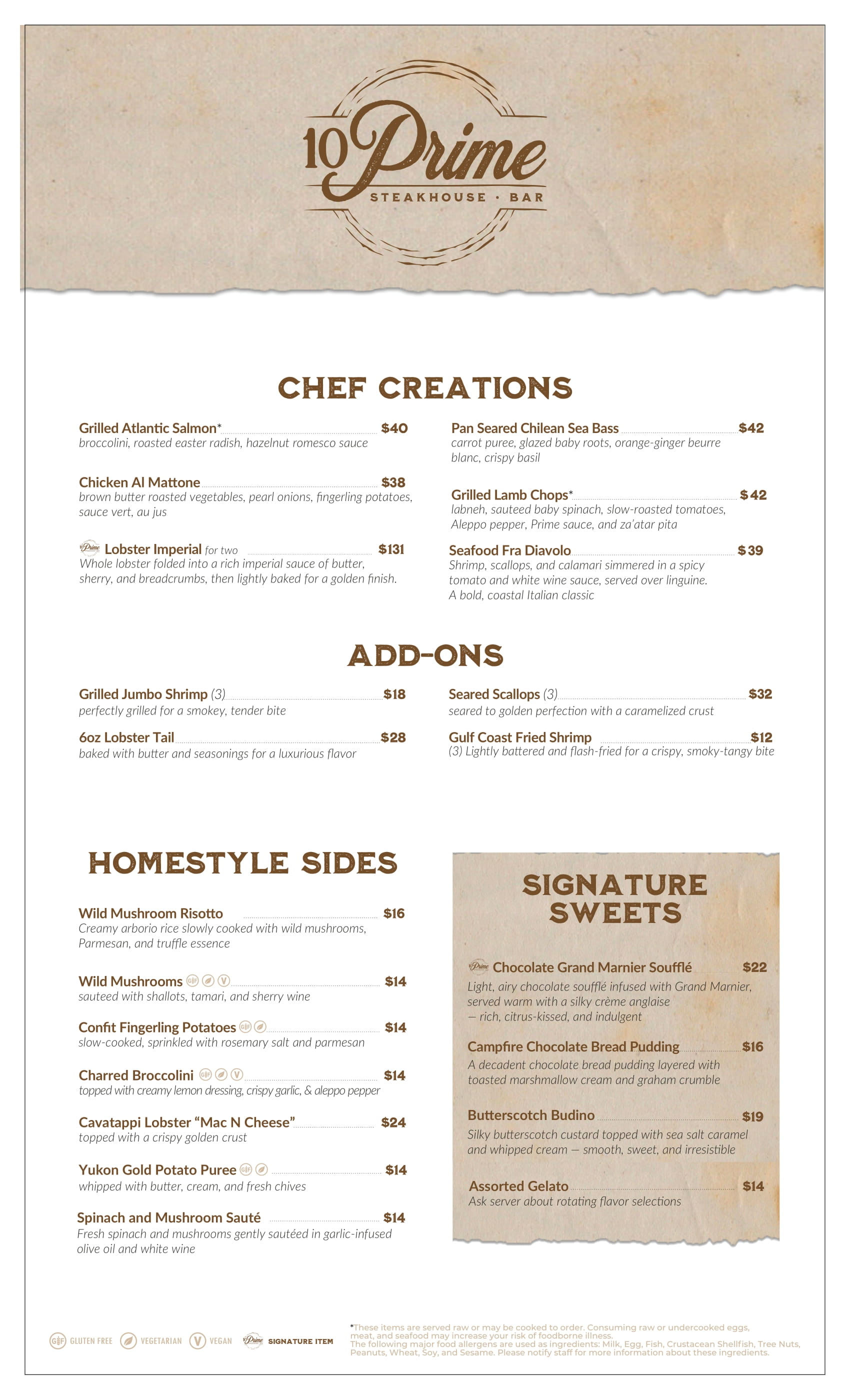 10 Prime Steakhouse | Snowshoe Mountain