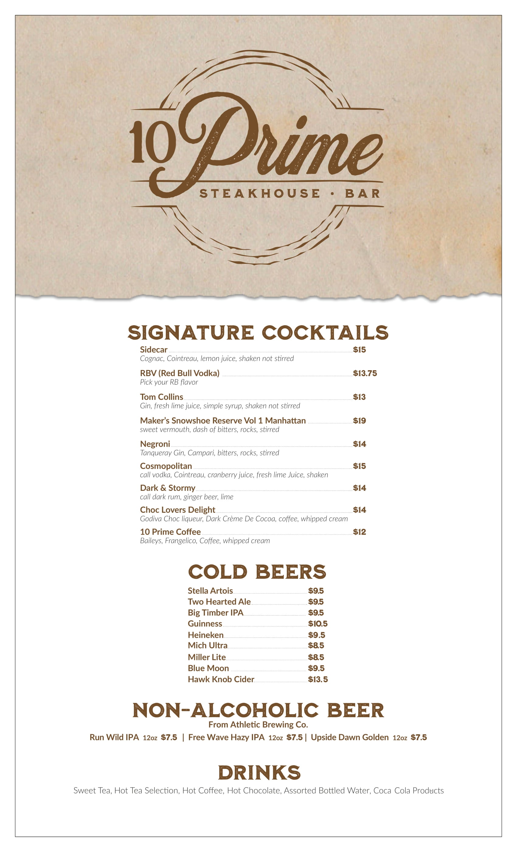 10 Prime Steakhouse | Snowshoe Mountain