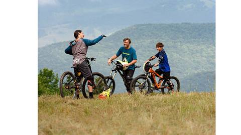 Bike lesson at Snowshoe Mountain
