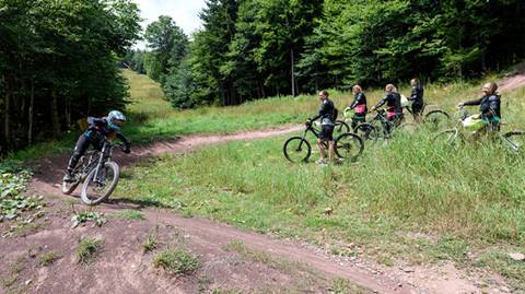 Mountain Bike Rider at Snowshoe Mountain
