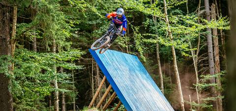 Mountain Bike Rider at Snowshoe Mountain