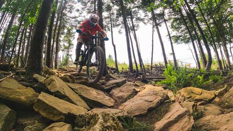 Downhill Mountain Biking at Snowshoe Mountain