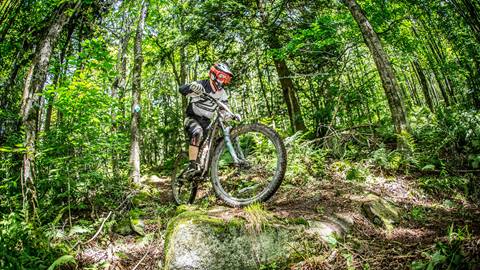 Biking on the Snowshoe Highlands Ride Center