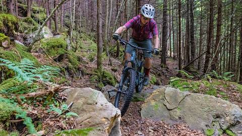 Biking on the Snowshoe Highlands Ride Center