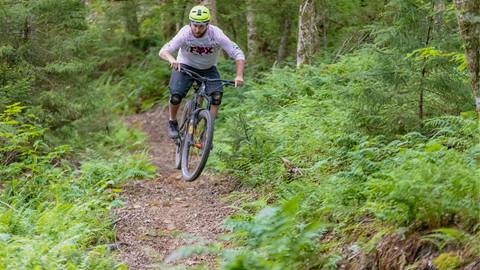Biking on the Snowshoe Highlands Ride Center
