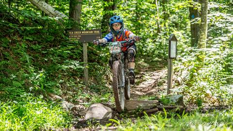 Biking on the Snowshoe Highlands Ride Center