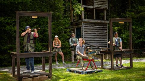 Group participating in Sporting Clays at Snowshoe Mountain