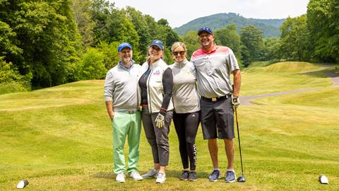 Golf group at The Raven Golf Club at Snowshoe Mountain