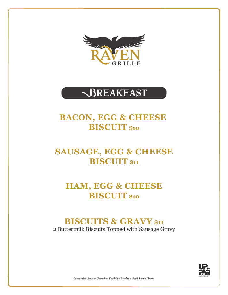 Raven Grill Breakfast Menu | Snowshoe Mountain