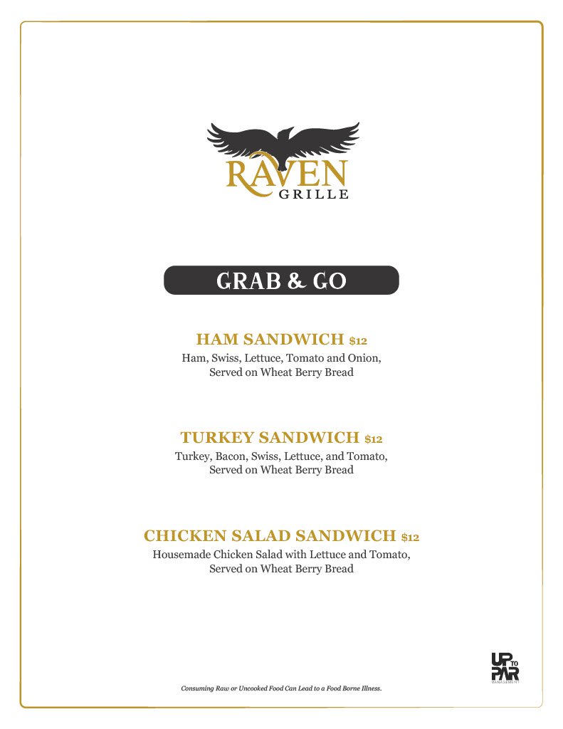 Raven Grill Grab and Go Menu | Snowshoe Mountain