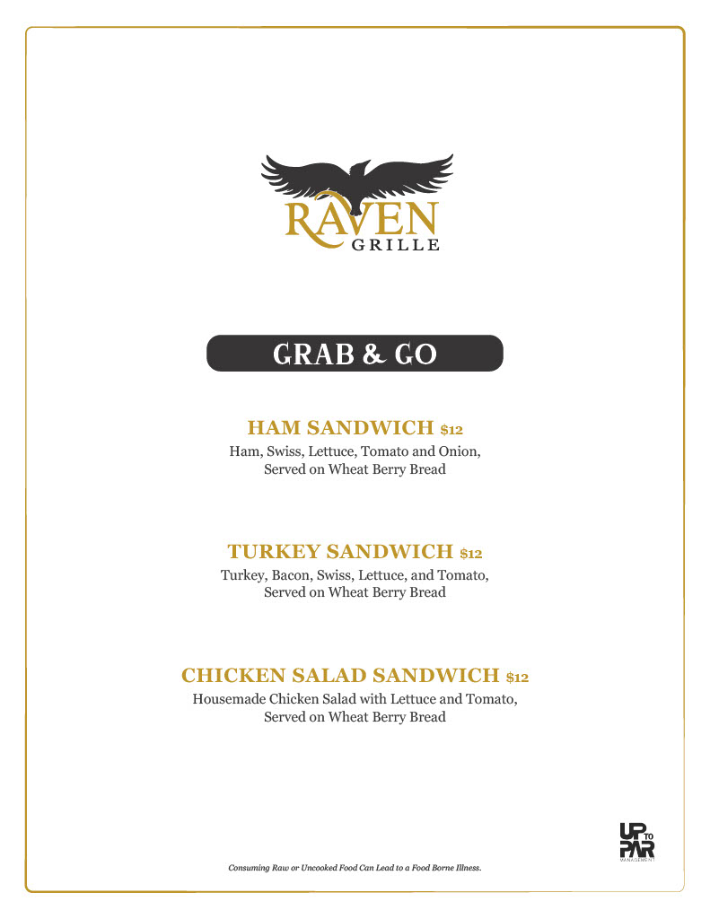 Raven Grill Grab and Go Menu | Snowshoe Mountain