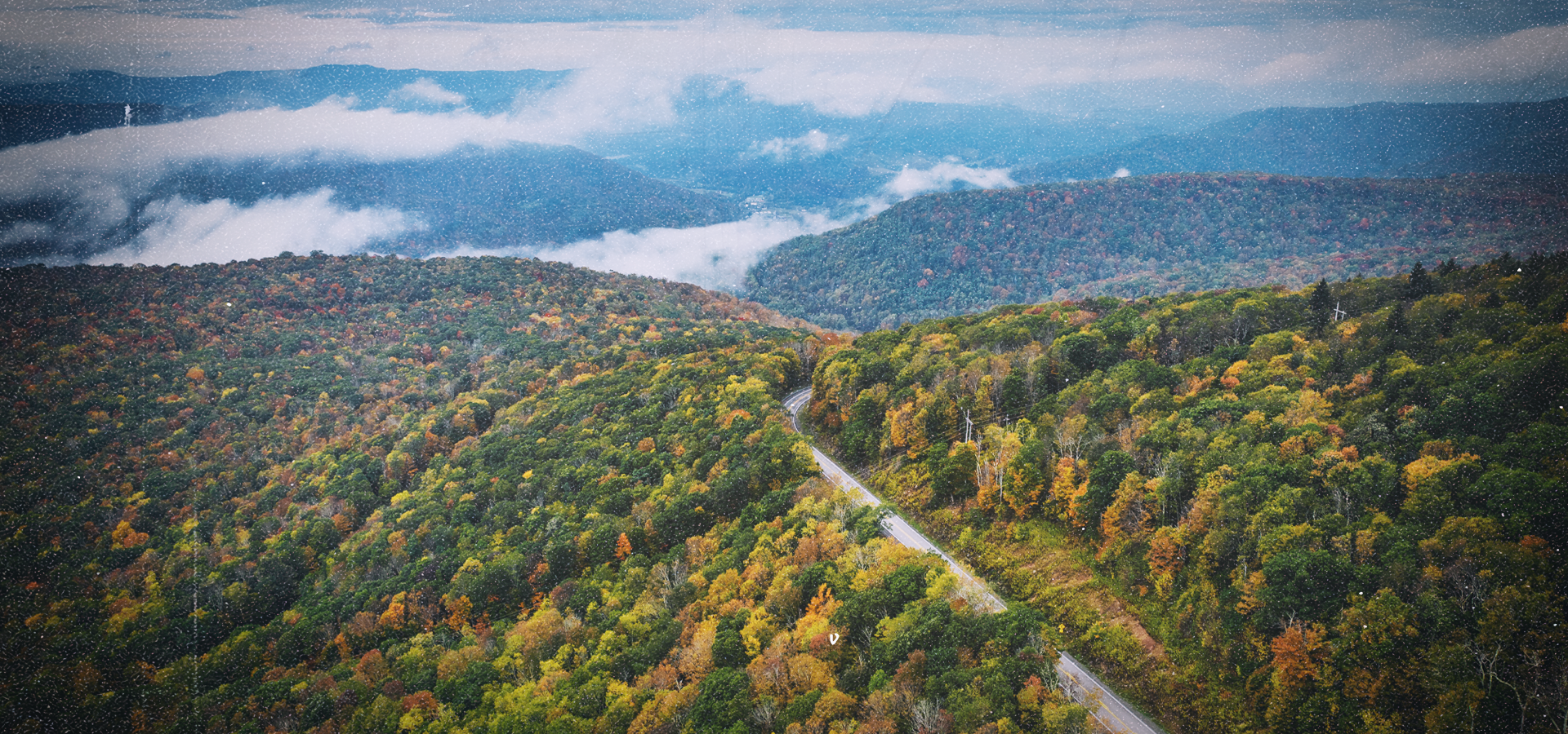 Aerial shot of Snowshoe Mountain