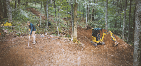 Trail work at Snowshoe Mountain