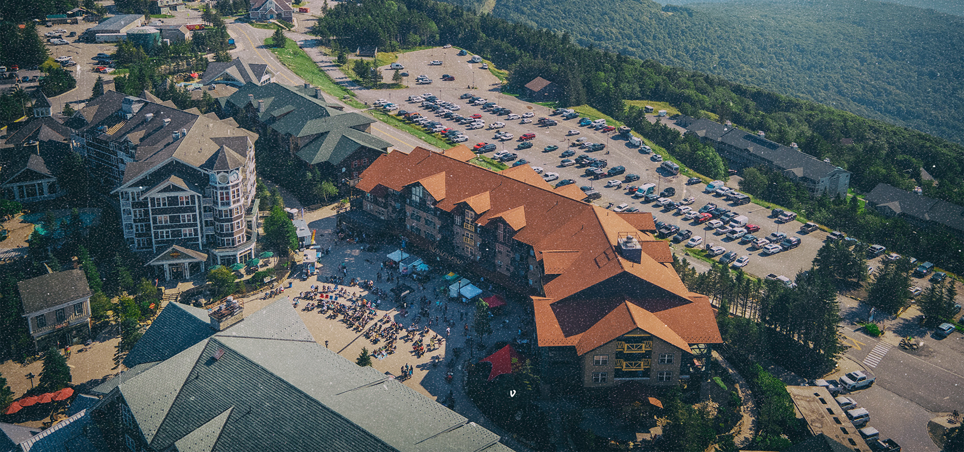 Aerial shot of Snowshoe Mountain