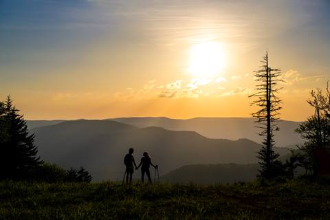 Snowshoe Summer Couple Hiking