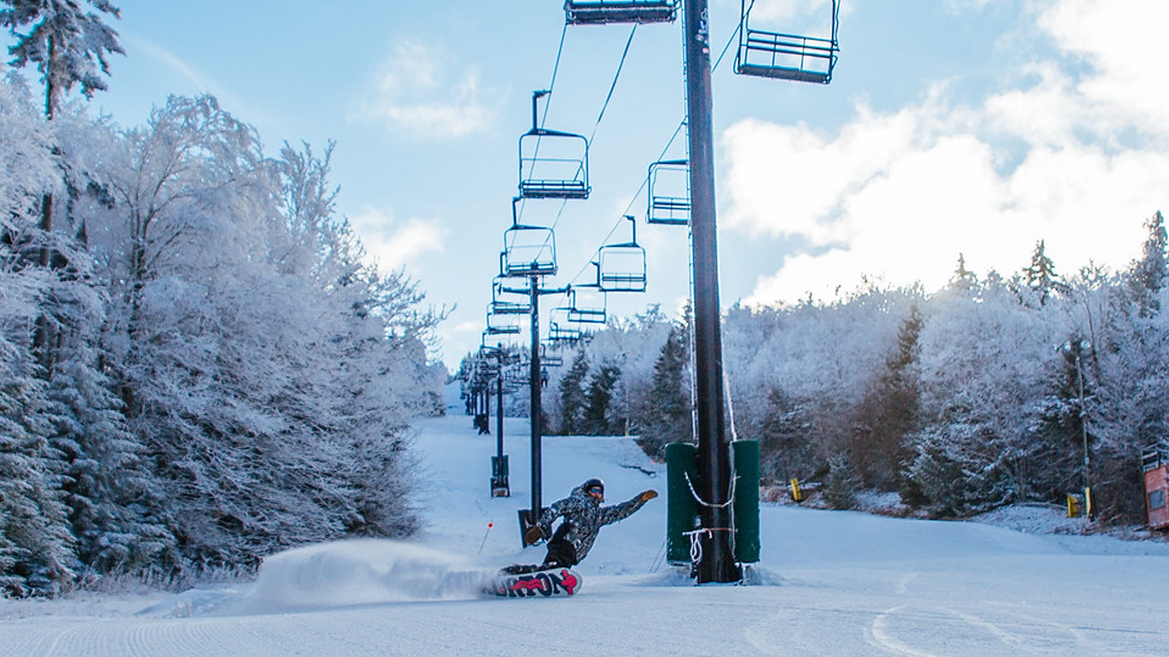 snowshoe mountain snowboarding