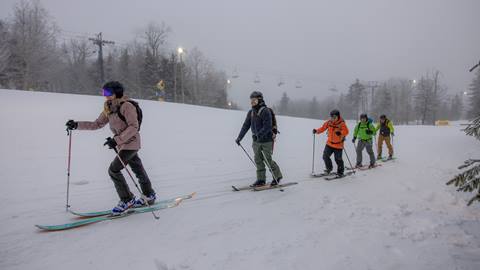 Uphill Skiing