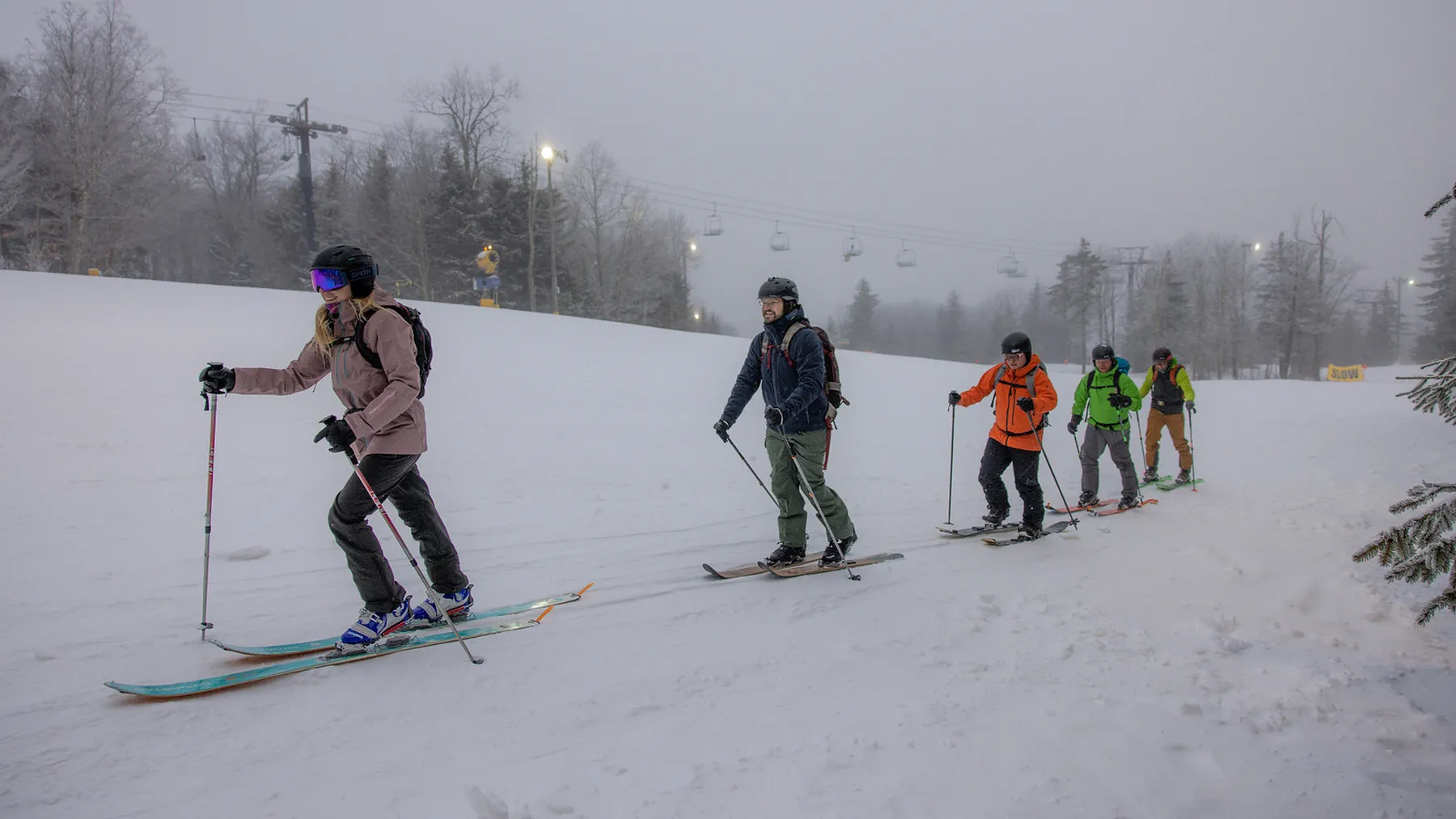 Uphill Skiing Snowshoe Mountain