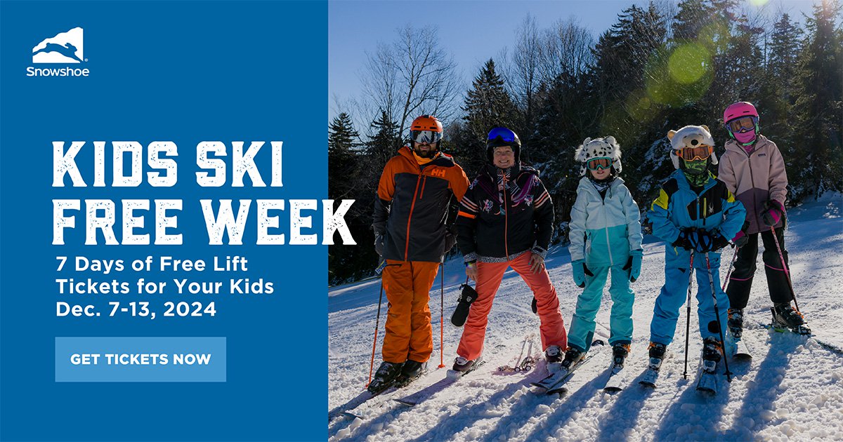 Kids Ski Free Week | Snowshoe Mountain