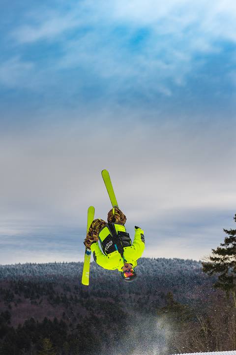 Skier mid air