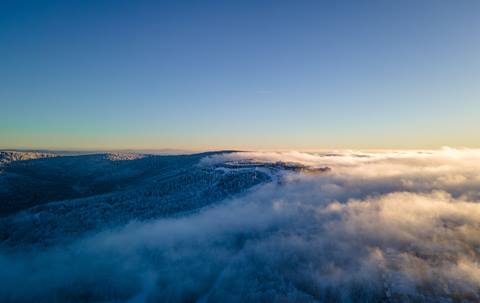 Aerial Fog on the Mountain