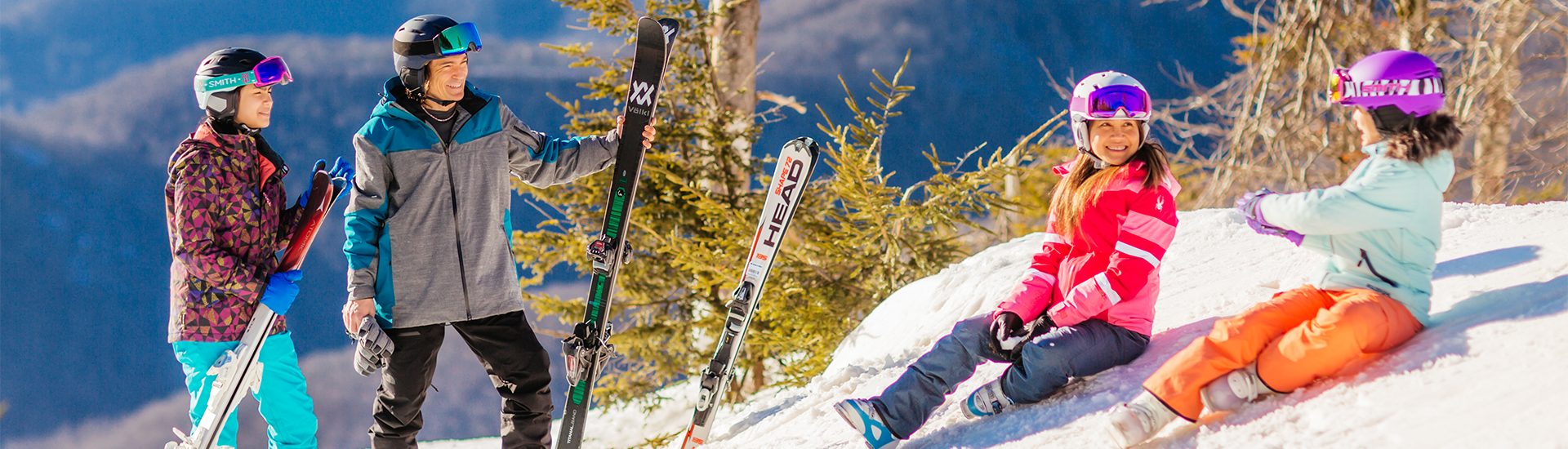Group of Skiers at Snowshoe Mountain