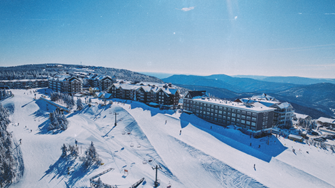 Snowy Aerial Mountain