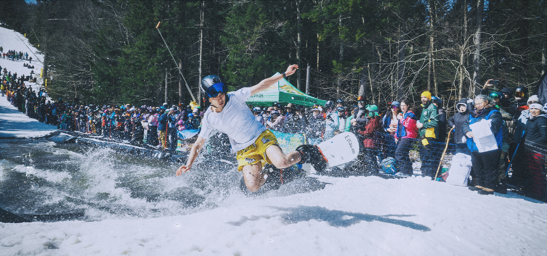 Pond Skim Event at Snowshoe Mountain