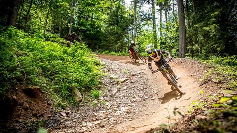 Mountain Bikers at Snowshoe Bike Park