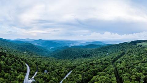 aerial mountain view