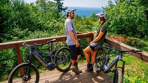 Couple on Bikes