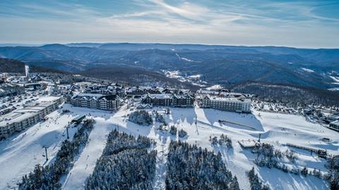 Aerial shot of the Mountain