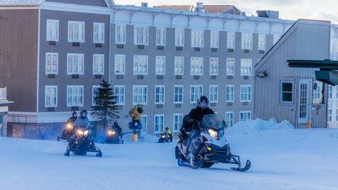 Snowmobile tours at Snowshoe Mountain